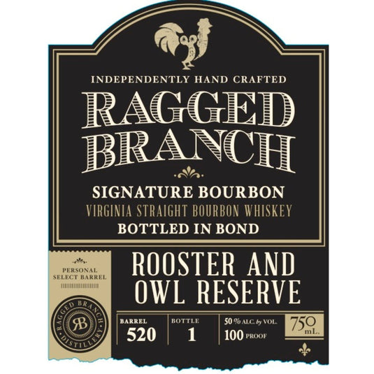 Ragged Branch Rooster And Owl Reserve Bottled In Bond Bourbon - Main Street Liquor