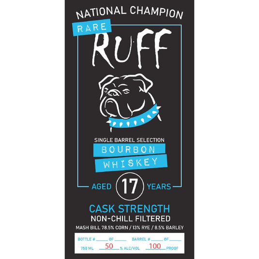 Rare Ruff 17 Year Old Single Barrel Cask Strength Bourbon - Main Street Liquor