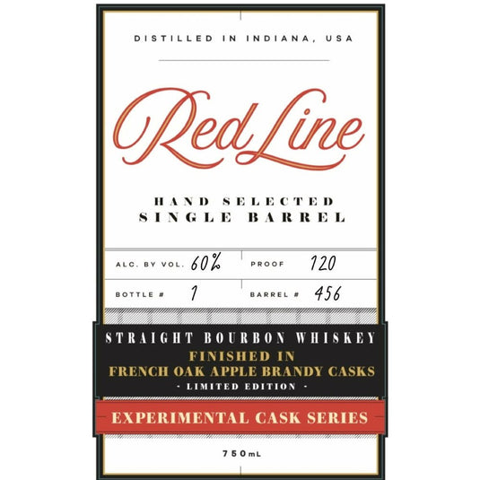 Red Line Experimental Cask Bourbon Finished in French Oak Apple Brandy Casks - Main Street Liquor