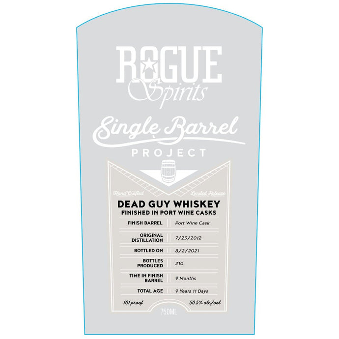 Rogue Single Barrel Project Dead Guy Whiskey Finished In Port Wine Casks - Main Street Liquor