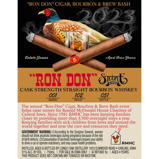 Ron Don Cask Strength Straight Bourbon 2023 - Main Street Liquor