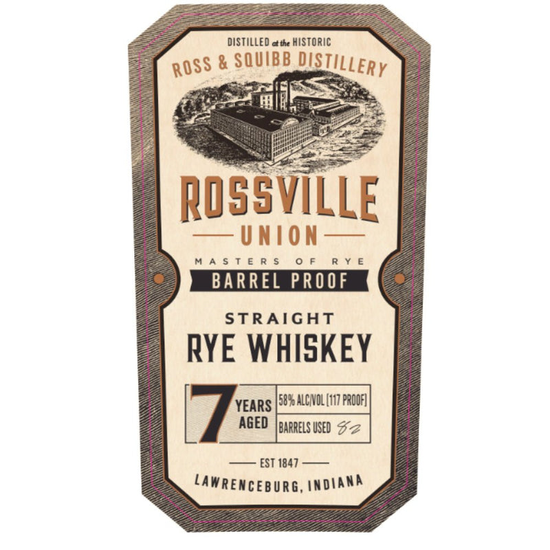 Load image into Gallery viewer, Rossville Union 7 Year Old Barrel Proof Straight Rye - Main Street Liquor
