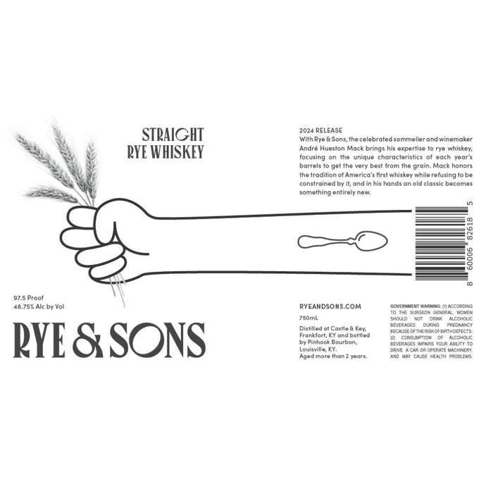 Rye & Sons Straight Rye 2024 Release - Main Street Liquor