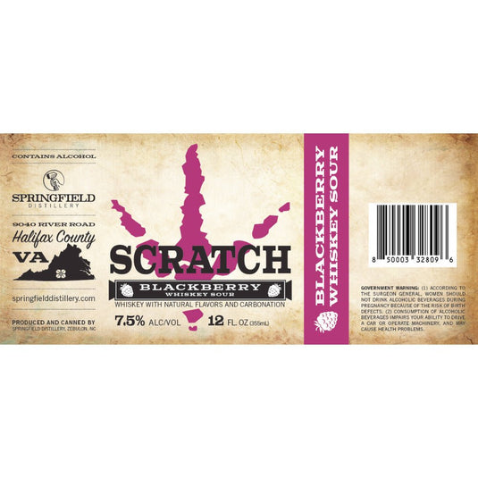 Scratch Blackberry Whiskey Sour - Main Street Liquor