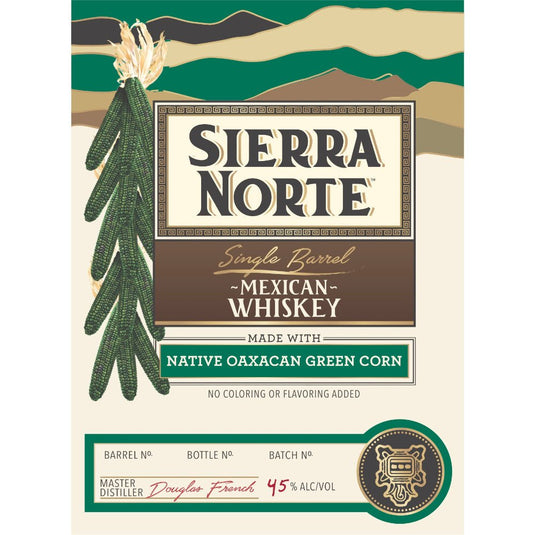 Sierra Norte Single Barrel Green Corn Mexican Whiskey - Main Street Liquor