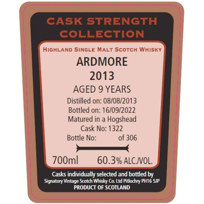 Signatory Vintage 2013 Ardmore 9 Year Old - Main Street Liquor