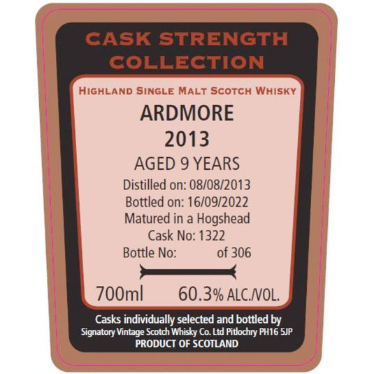 Signatory Vintage 2013 Ardmore 9 Year Old - Main Street Liquor