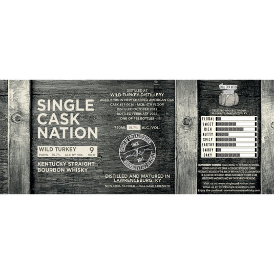 Single Cask Nation Wild Turkey 9 Year Old Bourbon - Main Street Liquor