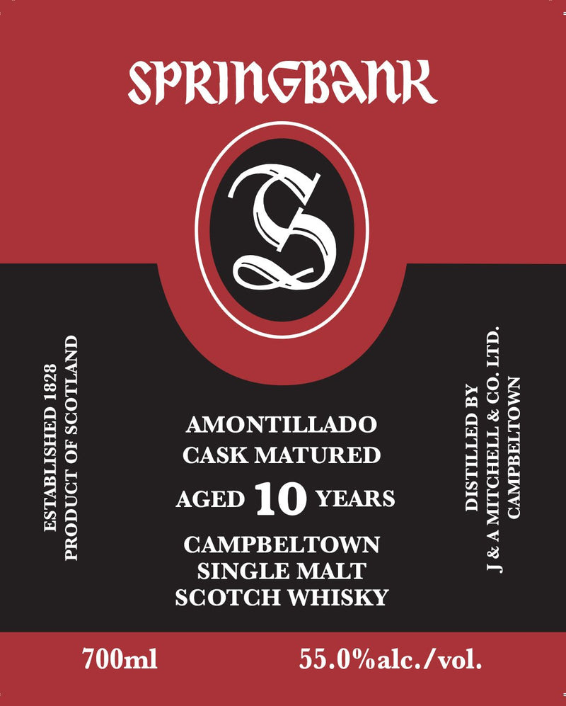 Load image into Gallery viewer, Springbank 10 Year Old Amontillado Cask Matured Campbeltown Single Malt Scotch Whisky 700ml - Main Street Liquor
