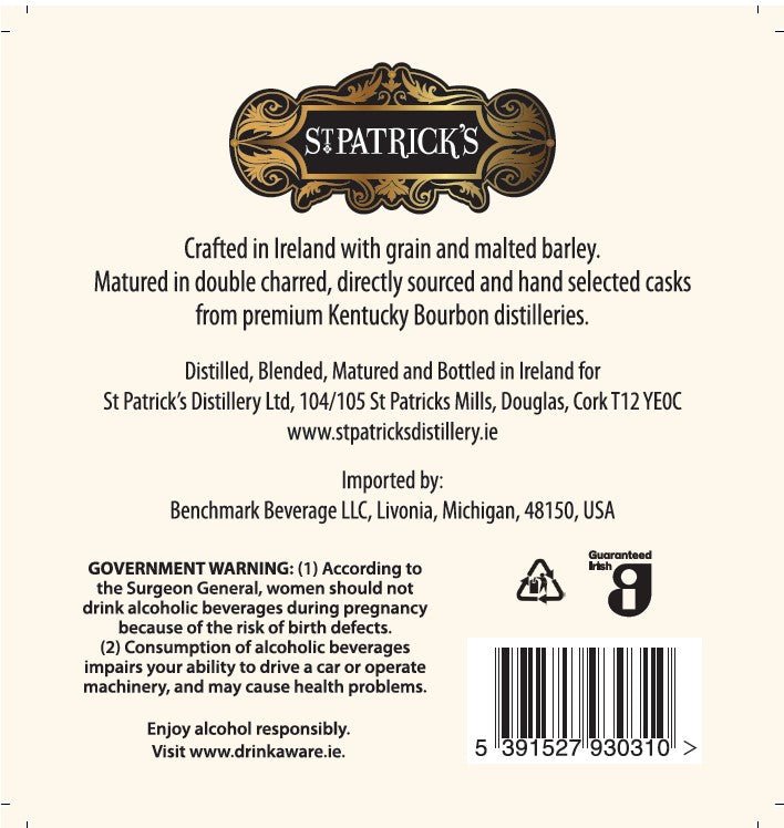 Load image into Gallery viewer, St. Patrick's Cask Strength Irish Whiskey - Main Street Liquor
