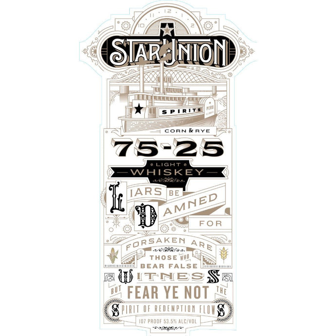 Star Union Spirits Corn & Rye 75-25 Light Whiskey - Main Street Liquor