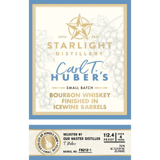 Starlight Carl T. Huber’s Bourbon Finished in Icewine Barrels - Main Street Liquor