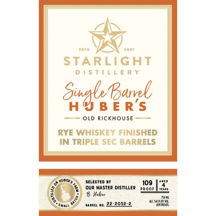 Starlight Rye Finished in Triple Sec Barrels - Main Street Liquor