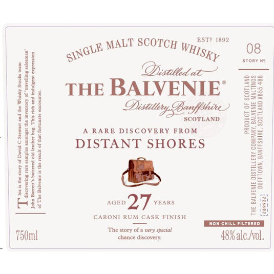 The Balvenie A Rare Discovery From Distant Shores 27 Year Old - Main Street Liquor