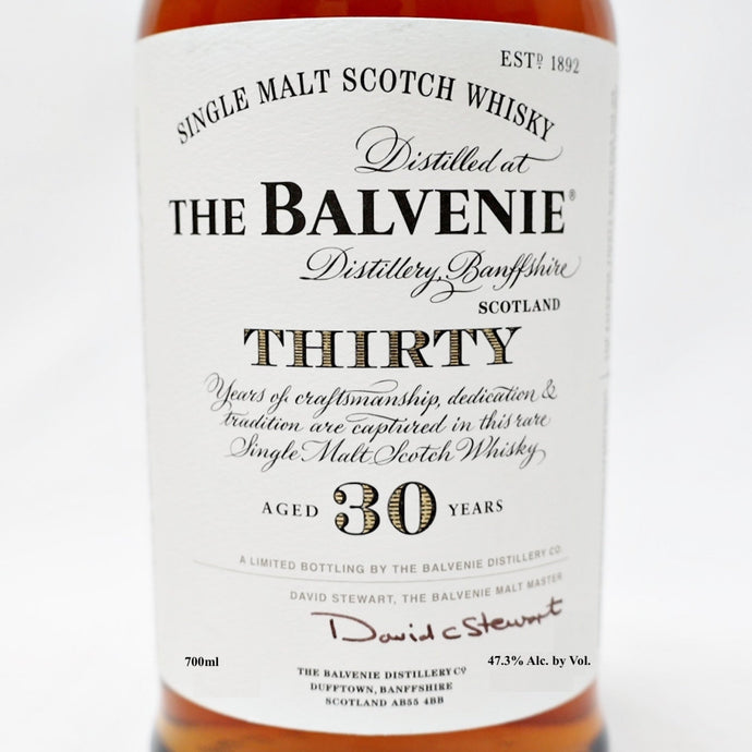 The Balvenie Thirty 30 - Year - Old Single Malt Scotch Whisky - Main Street Liquor