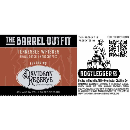 The Barrel Outfit Davidson Reserve Tennessee Whiskey - Main Street Liquor