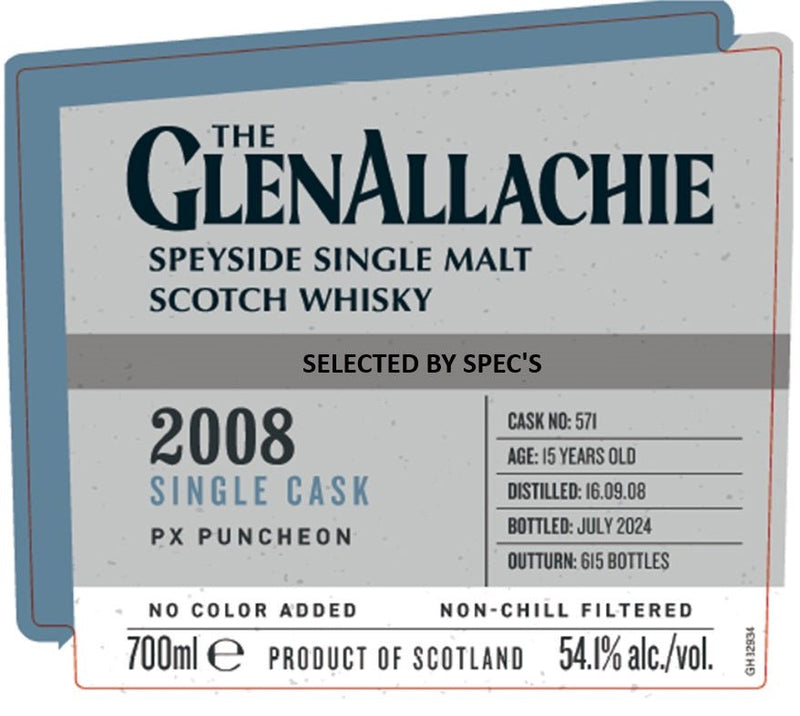Load image into Gallery viewer, The GlenAllachie 2008 Single Cask PX Puncheon 15 Year Old 700mL - Main Street Liquor

