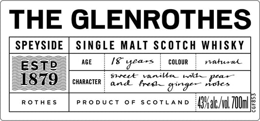 The Glenrothes 18 Year Old Speyside Single Malt Scotch Whisky - Main Street Liquor