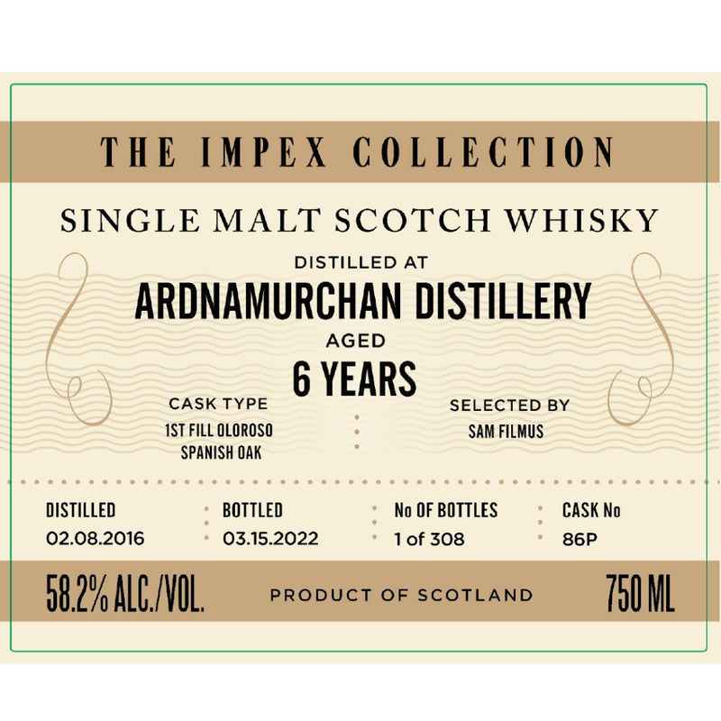 Load image into Gallery viewer, The ImpEx Collection Ardnamurchan Distillery 6 Year Old - Main Street Liquor
