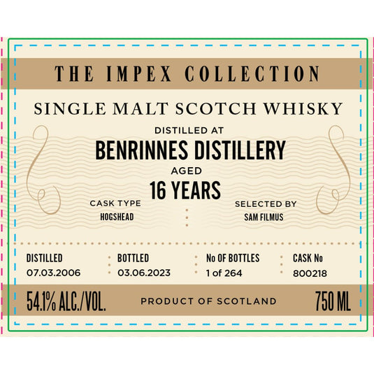 The ImpEx Collection Benrinnes Distillery 16 Year Old 2006 - Main Street Liquor