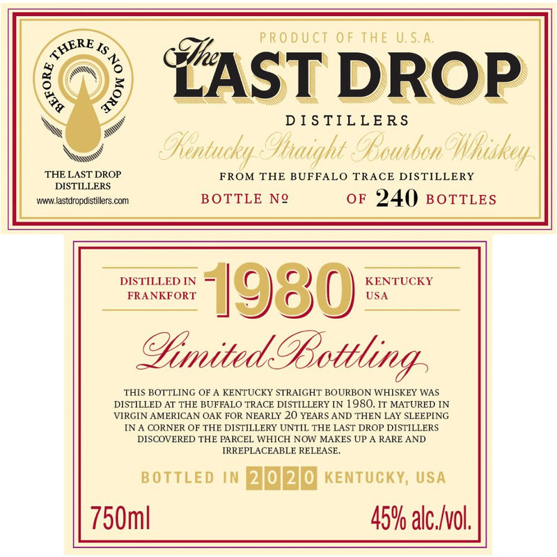 Load image into Gallery viewer, The Last Drop Distillers Buffalo Trace 1980 - Main Street Liquor
