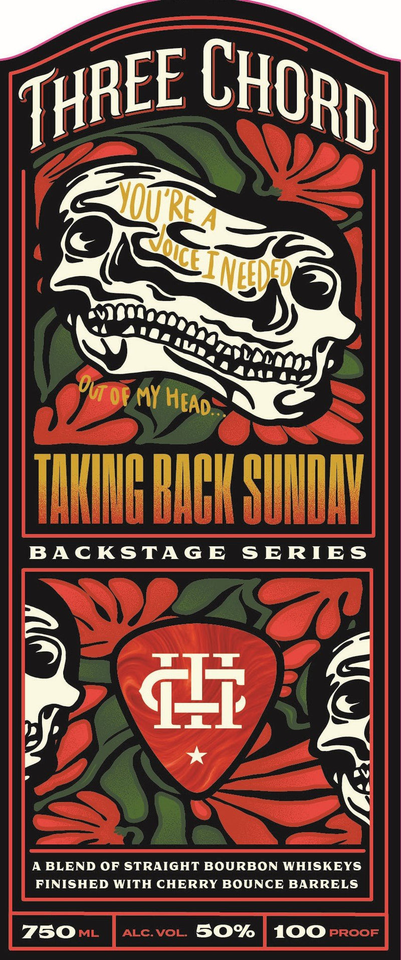 Load image into Gallery viewer, Three Chord Backstage Series: Taking Back Sunday Bourbon Cherry Bounce Barrel Finish - Main Street Liquor

