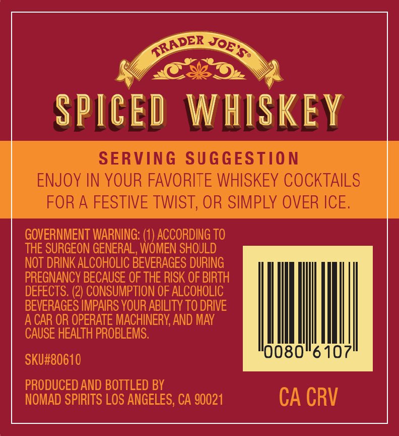 Load image into Gallery viewer, Trader Joe&#39;s Spiced Whiskey 375ml - Main Street Liquor
