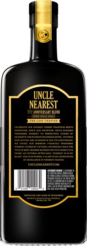 Uncle Nearest 777 Anniversary Blend The Lost Chapter - Main Street Liquor