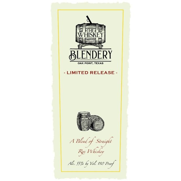 Whiskey Blendery Limited Release Blend of Straight Rye Whiskey - Main Street Liquor