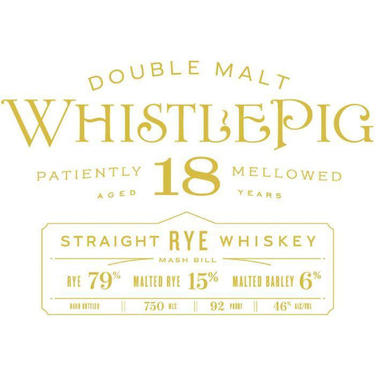 WhistlePig 18 Year Old Double Malt - Main Street Liquor