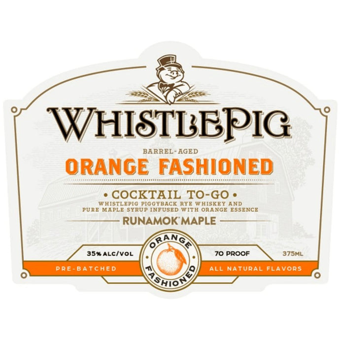 WhistlePig Orange Fashioned Cocktail To-Go - Main Street Liquor