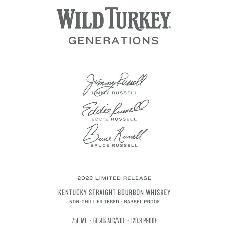 Load image into Gallery viewer, Wild Turkey Generations Kentucky Straight Bourbon 2023 Release - Main Street Liquor
