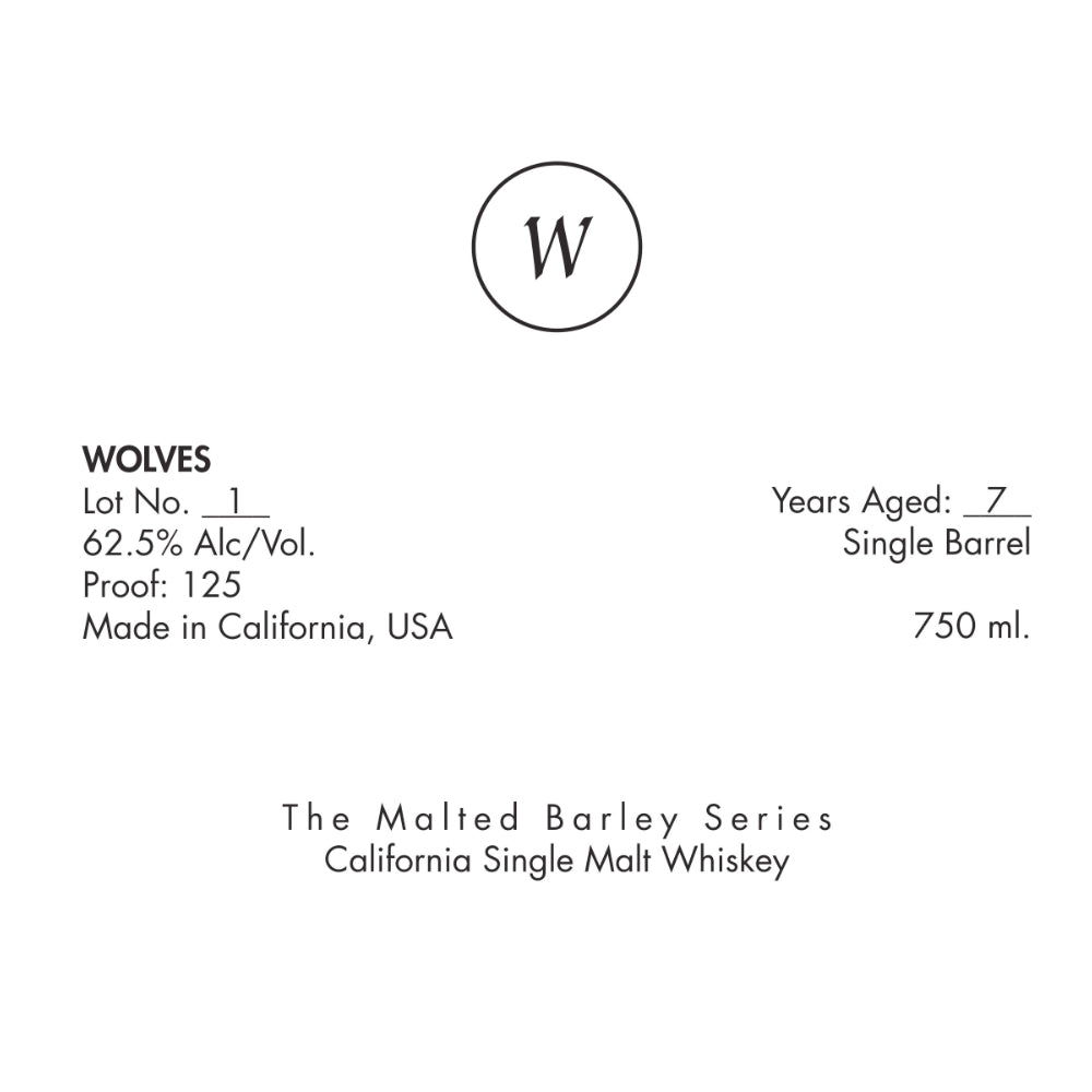 Wolves The Malted Barley Series Lot No. 1 Single Barrel – Bourbon Hunt USA