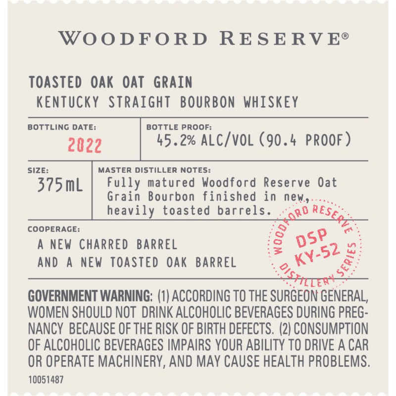 Load image into Gallery viewer, Woodford Reserve Toasted Oak Oat Grain Bourbon - Main Street Liquor
