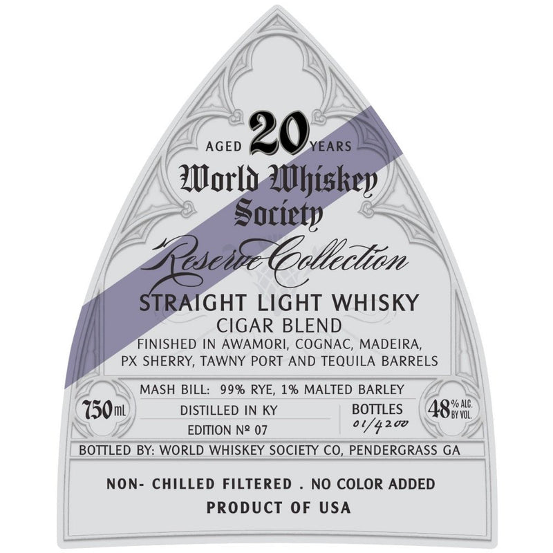 Load image into Gallery viewer, World Whiskey Society Reserve Collection Cigar Blend Light Whiskey - Main Street Liquor
