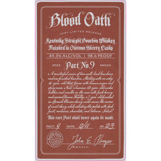 Blood Oath Pact No. 9