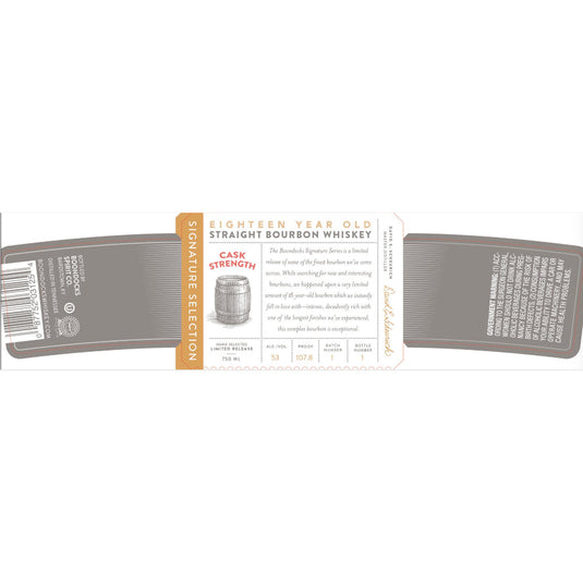 Boondocks 18 Year Old Signature Selection Straight Bourbon